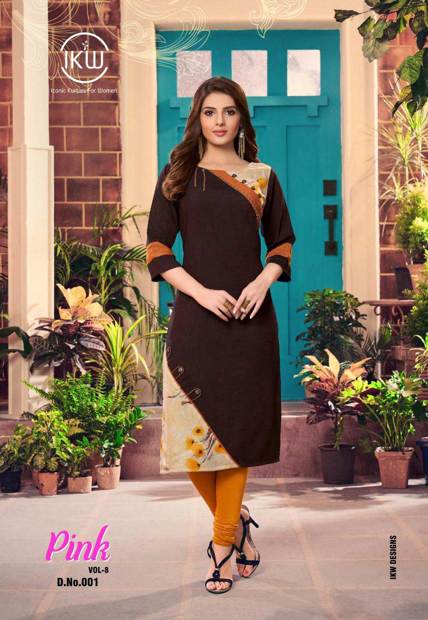 Pink Vol-8 IKW Designs Rayon Kurti Manufacturer Pink Vol-8 IKW Designs Rayon Kurti Manufacturer
